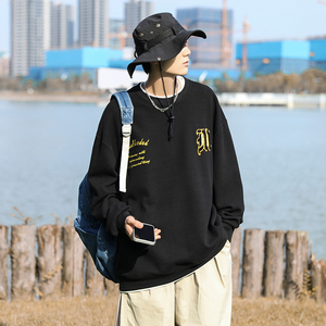 新款city boy风格翻领印花卫衣休闲套头POLO衫XZ304B-W3322P35图片