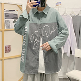 秋季新款时尚ins复古韩系宽松潮流休闲衬衫XZ304B-CS2009-P45，男装衬衫，星座302B-1