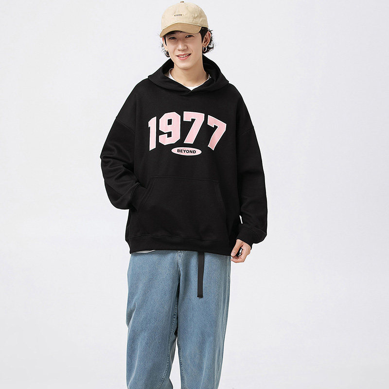 秋季外套连帽宽松潮流情侣装卫衣XZ302B-1-W5521,男装卫衣,星座302B-1