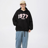 秋季外套连帽宽松潮流情侣装卫衣XZ302B-1-W5521，男装卫衣，星座302B-1