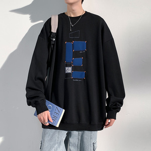 秋季男士宽松长袖潮流休闲港风卫衣XZ302B-1-W5040P30图片
