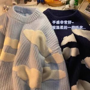 秋冬新款时尚舒适休闲园领针织衫XZ304B-M319P45图片