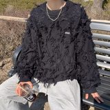 春秋季美式复古流苏毛边针织衫毛衣男高街潮牌XZ302B-1-M185P55，男装针织衫/毛衣，星座302B-1