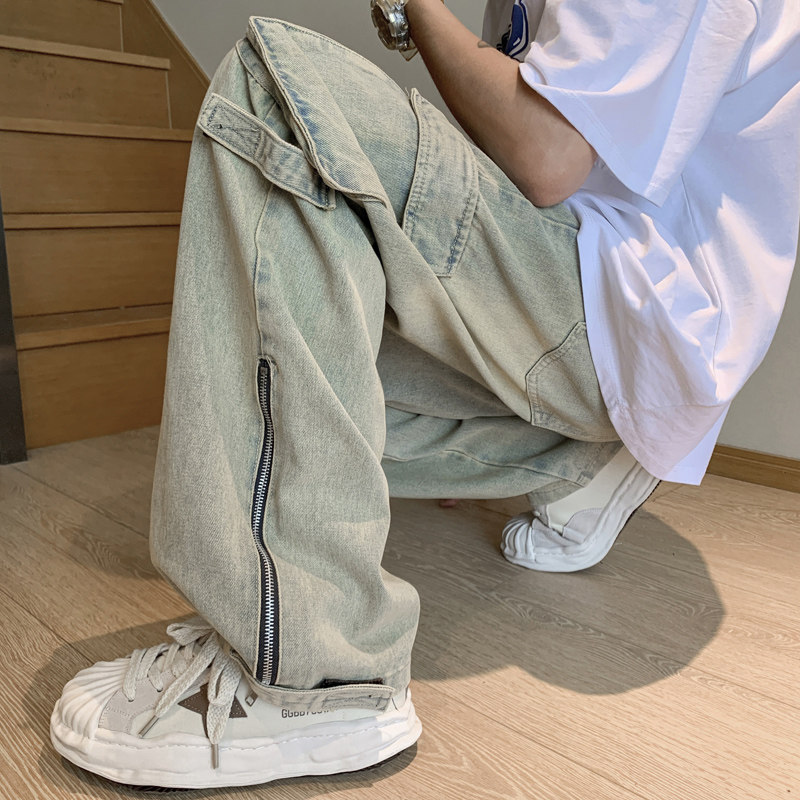 男士牛仔裤宽松直筒潮牌休闲牛仔裤XZ302B-1-K30P55,男装牛仔裤,星座302B-1