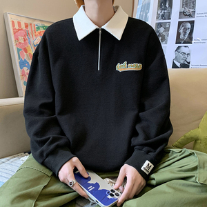 新款POLO衫翻领绣花卫衣休闲套头上衣潮XZ304B-W3317-P39图片