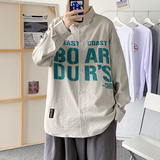 秋季新款ins复古韩系宽松潮流时尚休闲衬衫XZ304B-CS2015P45，男装衬衫，星座302B-1