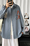 秋季新款帅气ins复古韩系宽松潮流休闲衬衫XZ304B-CS2008P45，男装衬衫，星座302B-1