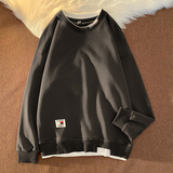 秋季新款港风宽松拼接印花时尚休闲卫衣XZ304B-W5520P30，男装卫衣，星座302B-1