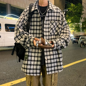 秋冬男生休闲时尚时尚毛呢衬衫领夹克XZ302B-1-JK23117P60图片