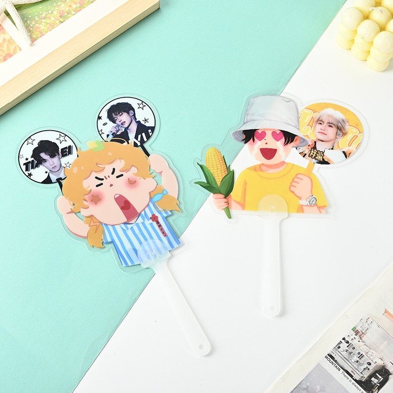 梓榆周边演唱会应援PVC小人大头扇异形透扇手持扇接机举牌定制,个性定制/设计服务/DIY,扇子/广告扇定制,淘宝优惠券,粉丝福利购,淘宝优惠卷