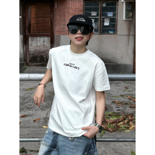 T恤tee 男女字母正肩短袖 XBRO美式 小领口速干索罗娜凉感冰皮小飞袖