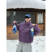 白鸭绒羽绒服立领面包服 冬季 XBRO美式 复古炒色水洗保暖加厚bf短款