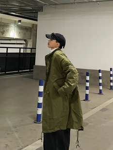 XBRO美式休闲夹棉燕尾两件套保暖中长款军事大衣宽松棉袄棉衣情侣