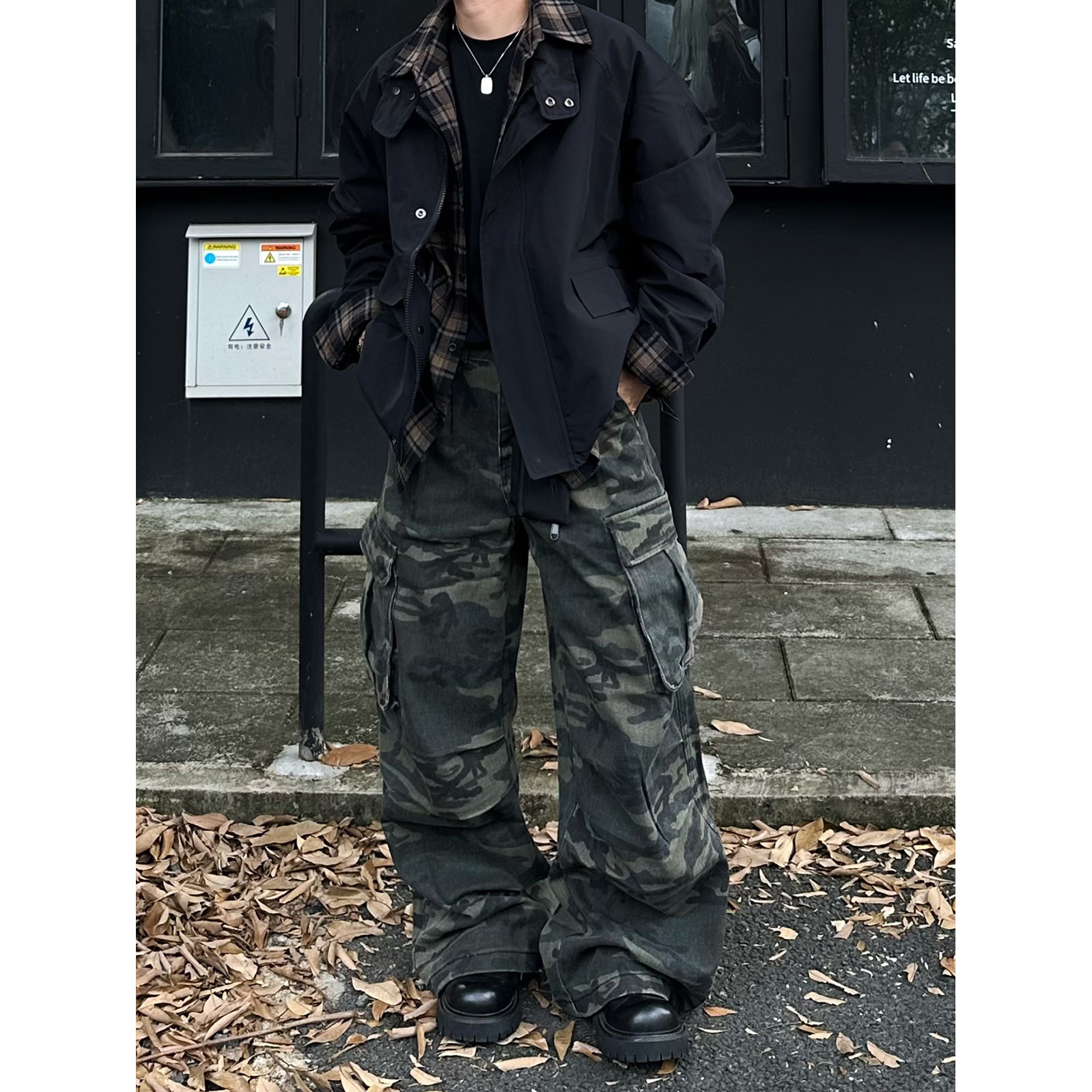 XBRO美式复古伐木迷彩军事直筒宽松阔腿多口袋工装裤做旧休闲裤bf,男装,休闲裤,淘宝优惠券,粉丝福利购,淘宝优惠卷