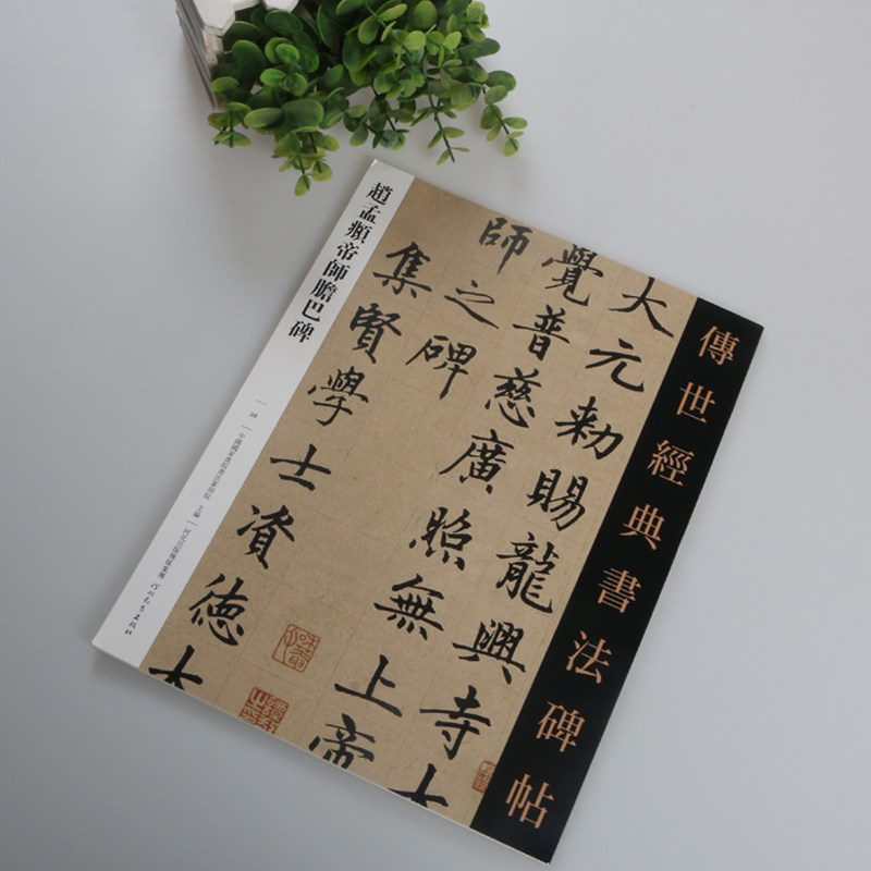 传世经典书法碑帖038 繁体旁注赵孟俯胆巴碑 行楷墨迹成人毛笔 河北