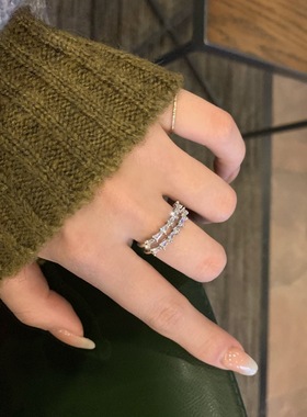 轻奢真金欧美风开口可调节尾戒