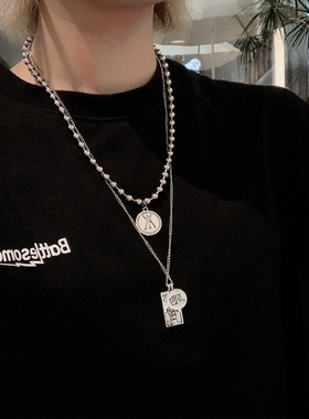 复古做旧两件套情侣吊坠ff同款