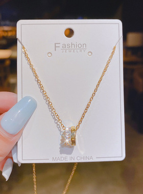 【真金保色】法式轻奢新款项链直播间2023潮锁骨链网红ins冷淡风