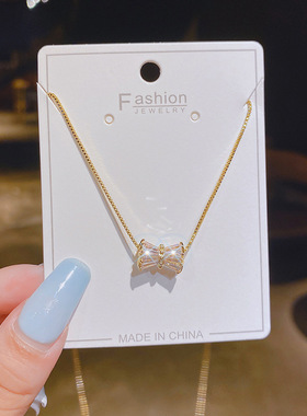 【真金电镀】长锆石小蛮腰项链锁骨链气质保色ins风女颈链日韩