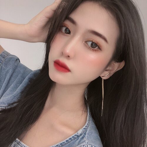 真金长款流苏韩国弧形耳坠