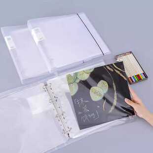 35*35正方形学生油画棒收纳册保存册国画册水彩作品册30*30收集册