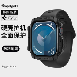 Spigen适用于apple苹果iwatch10/11代手表保护壳套防摔表壳智能运动46mm户外42mm硅胶软外壳