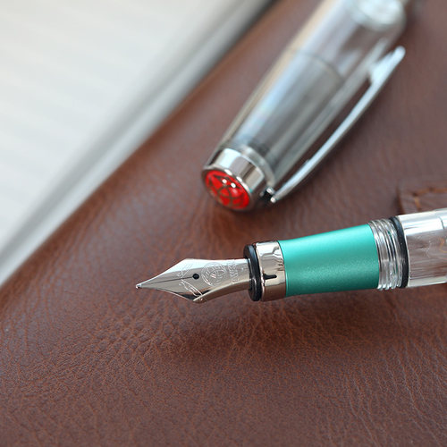 台湾三文堂TWSBI ECO ECOT活塞上墨明尖透明示范大容量储墨钢笔