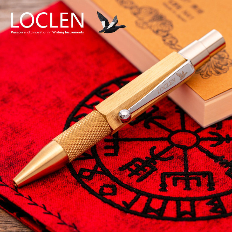 意大利进口LOCLEN罗克朗Nanetto迷你口袋型金属黄铜镀铬圆珠笔