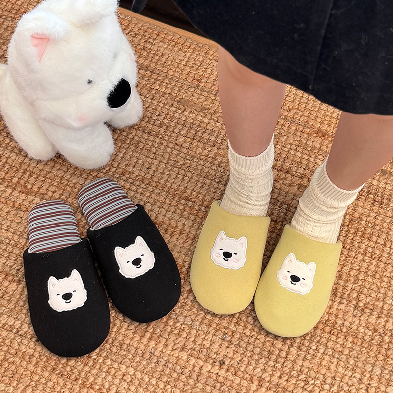 卡通可爱棉拖鞋女秋冬居家勃肯拖鞋冬天保暖地板拖鞋薄底舒适脚感