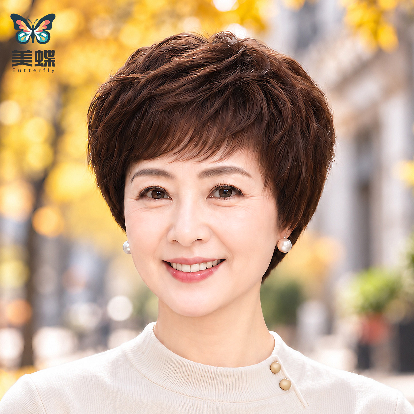 假发全头套女冷烫递针短卷发2026新款高透减龄自然女士妈妈款隐形