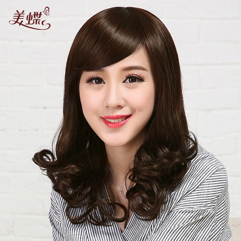 假发女长发长卷发大波浪蓬松自然时尚中长款梨花卷斜W刘海全头套