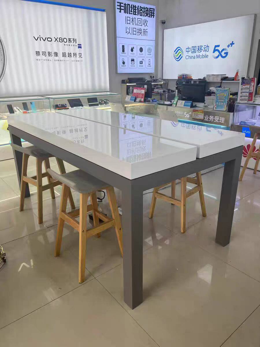手机中岛展示桌体验台新款平板电脑体验桌受理台收银台靠墙柜定制