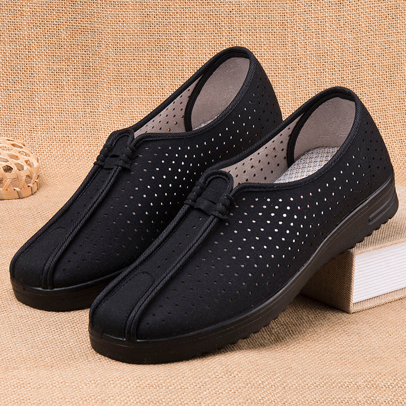 老年人爸爸鞋老北京布鞋男休闲透气网鞋软底防滑老人鞋子爷爷鞋夏