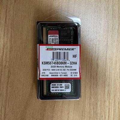 现货供应笔记本 金士顿 DDR5 16G/32G /48G 5600 纯ECC 内存 终身