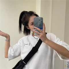 Women's autumn winter loose Korean white lazy wind long new short