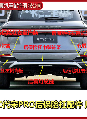 比亚迪21款宋Pro后保险杠侧饰板宋ProDM-i下护板后雾灯装饰板原装