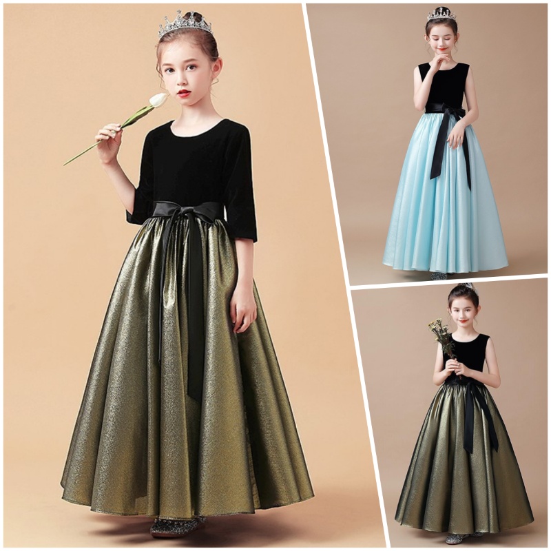 女童连衣裙公主裙高端礼服赫本风