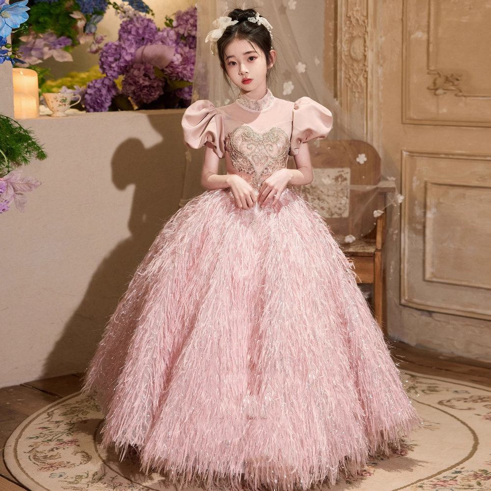 女童晚礼服连衣裙主持人高端轻图片