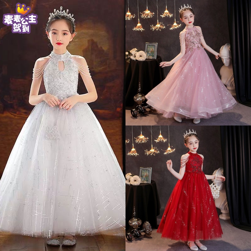 儿童礼服连衣裙女童钢琴表演服