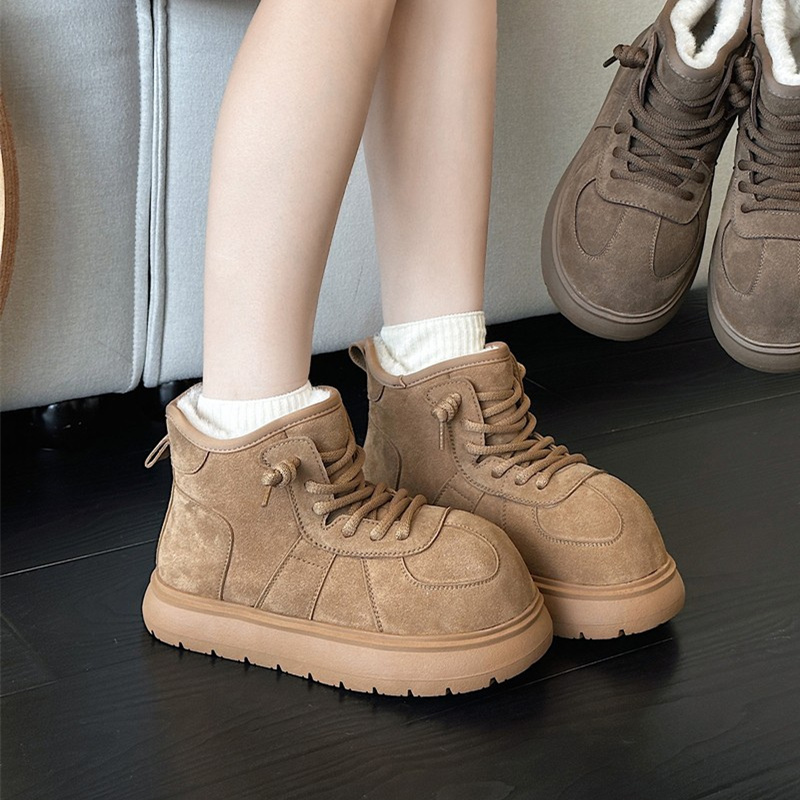 大头大头雪地靴新款保暖短靴冬季