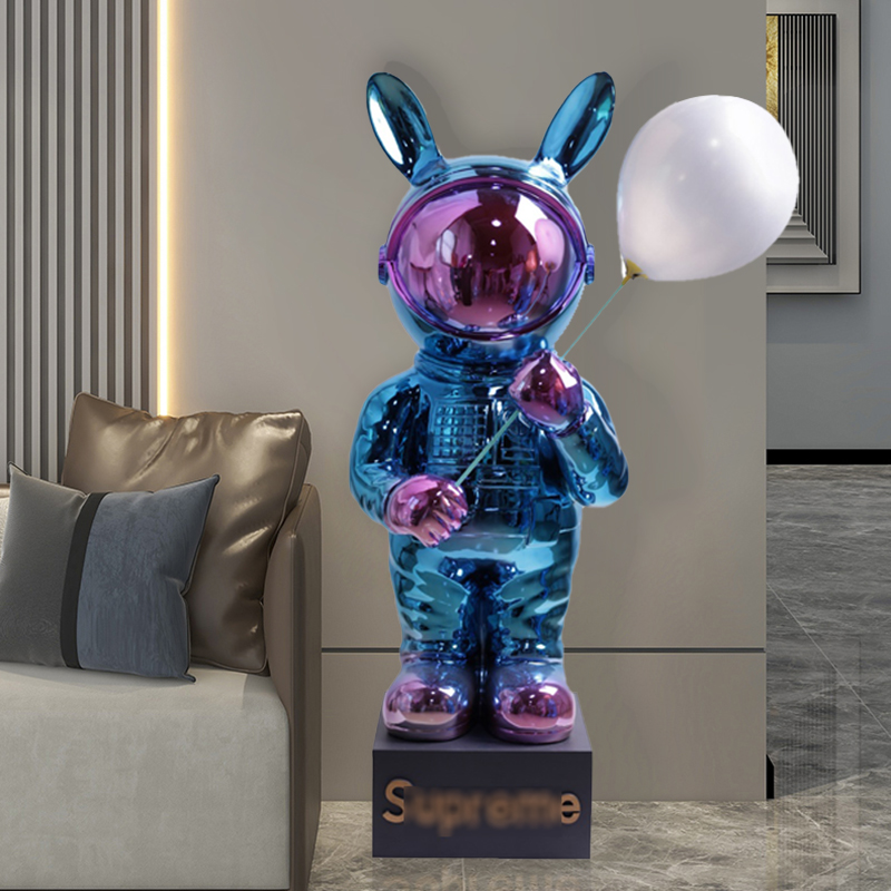 大型气球兔子落地雕塑摆件