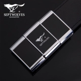 Septwolves, модный ремень, пряжка, кожаные модные штаны, из натуральной кожи, в корейском стиле