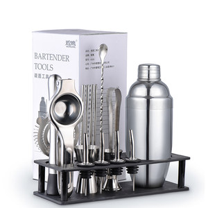 煌鹰不锈钢调酒套装透明雪克杯酒吧鸡尾酒调酒器摇摇杯奶茶雪克壶