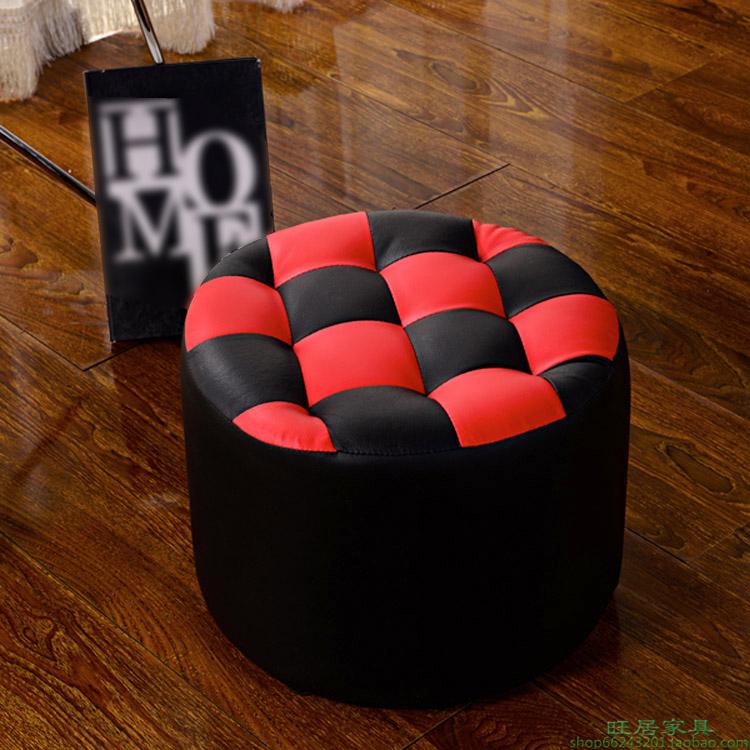 黑加红小矮皮凳子 软圆墩垫脚登踏 茶几ktv沙发 扁地低矬穿换鞋凳在类目 住宅家具, 坐具类, 凳类, 矮凳中 - 来自Buy2taobao.com提供专业的淘宝代购服务