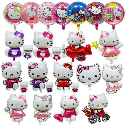 hellokitty猫女孩生日场景小仙女派对少女心KT猫浪漫爱情表白用品