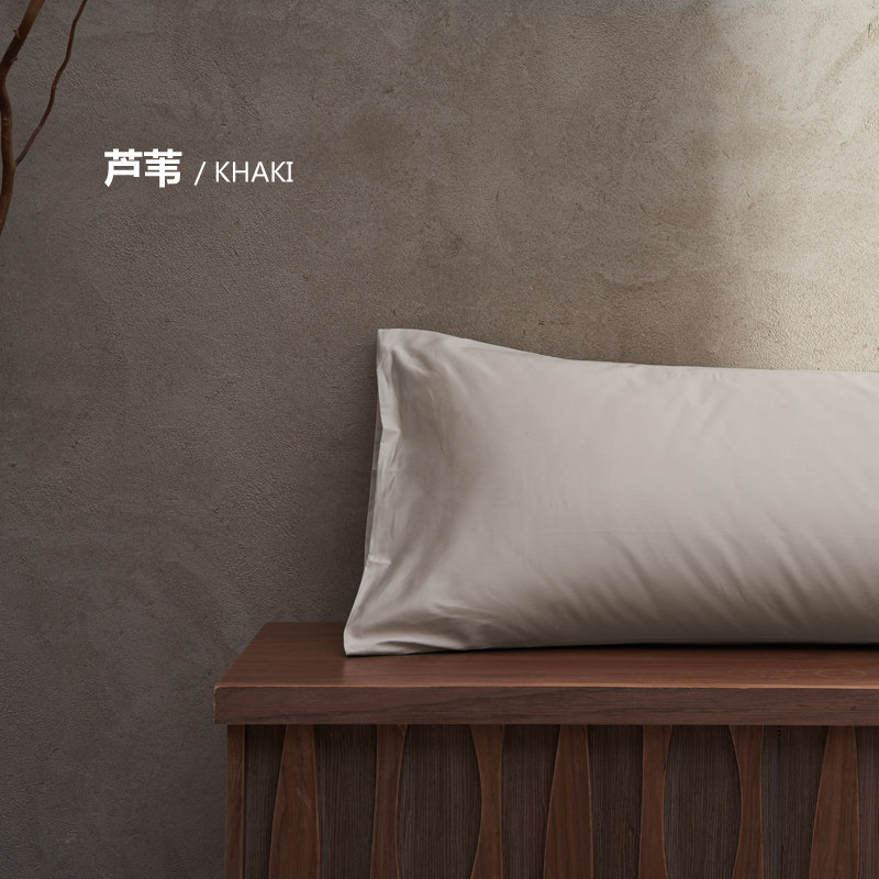 thumbnail for Pillowcase Extended Four Seasons Cotton Solid Color Pillow Case Couple Double 1.2m1.5m 1.8 Pillow Core Cover Pair