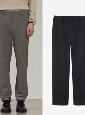 0101冬季新款Mind Bridge心桥深灰色棉混纺男士弹力休闲裤长裤