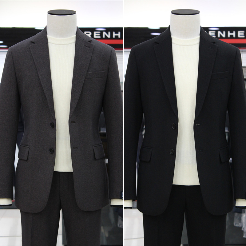 2024秋冬新款仿羊毛修身西服套装