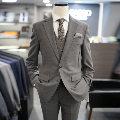 春BASSO平驳领商务上班西服套装