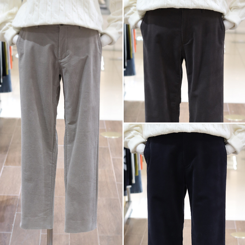 2024年冬款藏青色细条纹休闲裤